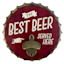 The Best Beer Served Here Metal Bottle Cap Wall Mounted Bottle Opener, 9"