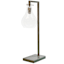 Metallic Stick Task Lamp with Teardrop Glass Globe, 21.5"