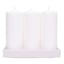 3-Pack White Unscented Overdip Pillar Candles, 7.5"