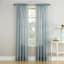 Charcoal Crushed Sheer Voile Rod Pocket Curtain Panel, 84"