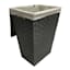 Woven Band Laundry Hamper with Lid & Removable Liner, Dark Grey