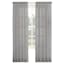 Emily Charcoal Grey Rod Pocket Sheer Voile Curtain Panel, 84"