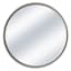 Silver Metal Round Wall Mirror, 22"