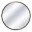 Gold Metal Round Wall Mirror, 32"