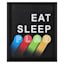 Framed Eat, Sleep, Play Canvas Wall Art, 10x12