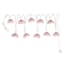 10-Count Metal Dome String Light Set, Pink