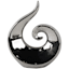 Modern Silver Ceramic Figurine, 8"
