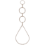 Gold Metal Tear Drop Wall Mirror, 7x24