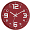 Red & White Modern 3D Dial Round Wall Clock, 12"