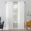 Madison White Pole Top Room Darkening Curtain Panel, 84"