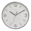 White Accent 3D Dial Round Wall Clock, 10"