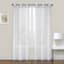 Charlton Linen Printed Sheer Grommet Curtain Panel, 63"