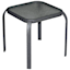 Tempered Glass Top Brown Outdoor End Table, 16"
