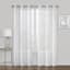 Whittier White Metallic Sheer Grommet Curtain Panel, 84"