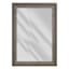 Janice Grey & White Rectangle Wall Mirror, 31x43