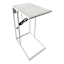 Metal C-Table with USB Port, White