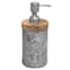 Light Grey Galvanized Metal Soap Dispenser, 7.5"