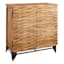 2-Door Wave Wood Carved Cabinet