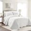 Found & Fable 3-Piece White Medallion Scalloped Bedspread Set, King