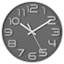 Grey Raised Numbers Round Wall Clock, 10"