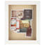 White Shadowbox Linen Back with Pins, 8X10