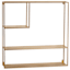 Gold Metal Square Wall Shelf, 24"