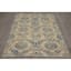 (B304) Ivory & Blue Floral Design Accent Rug, 3x5