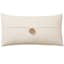 Clayton Ivory Coconut Button Throw Pillow, 13x24