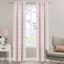 Honeybloom Blush Top Side Diamond Light Filtering Curtain Panel, 84"