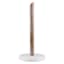 Mango Wood & White Marble Base Paper Towel Holder