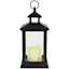Black LED Lantern with 6 Hour Timer, 12"