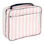 Pink Striped Hand-Held Beauty Case