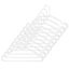 Set of 10 Tubular Hangers, White
