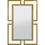 Contemporary Die Cut Gold Metal Framed Rectangle Wall Mirror, 24x36