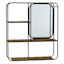 Mirrored Metal Shelf Organizer, 20x24