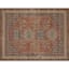 (B619) Dayton Red & Rust Diamond Design Area Rug, 8x10
