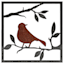 Metal Bird Wall Art, 12"