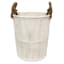 White Round Paper String Storage Basket, Small