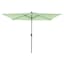 Aloe Green Rectangle Aluminum LED Outdoor Patio Umbrella, 6.5x10