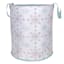 Collapsible Laundry Hamper with Handles, Teal & Orange