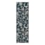 (D406) Navy Blue Floral Design Runner, 2x7