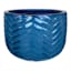 Mist Blue Herringbone Ceramic Outdoor Planter, Medium
