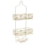 2-Tier Keira Glazed Gold Wire Shower Caddy with Soap Dish