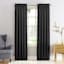 Madison Black Pole Top Room Darkening Curtain Panel, 95"
