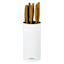 9-Piece Wood-Look Handle Stainless Steel Knife Block Set