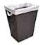 Tapered Rectangle Laundry Hamper with Liner, Dark Grey