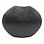 Black Carved Faux Wood Vase, 9"