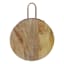 Round Mango Wood Cheese Board with Copper Handle