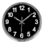 Black & Chrome Accent Round Wall Clock, 10"