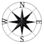 Black Metal Compass Wall Decor, 42"